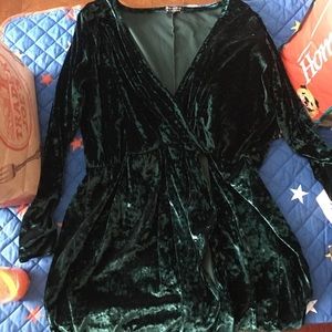 Velvet green dress